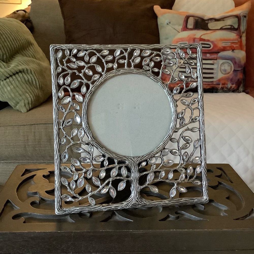 Carr Frames Bejeweled 4x4 Circle Photo Frame